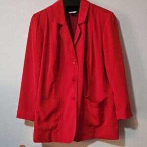 STEPHANIE THOMAS Red Women's Blazer